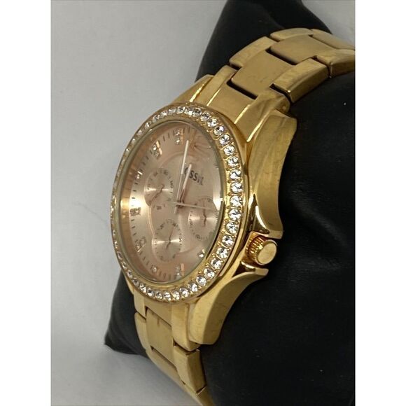 Fossil Riley ES2811 Women's Rose Gold Stainless Steel Analog Dial Watch JK668 - Picture 4 of 12